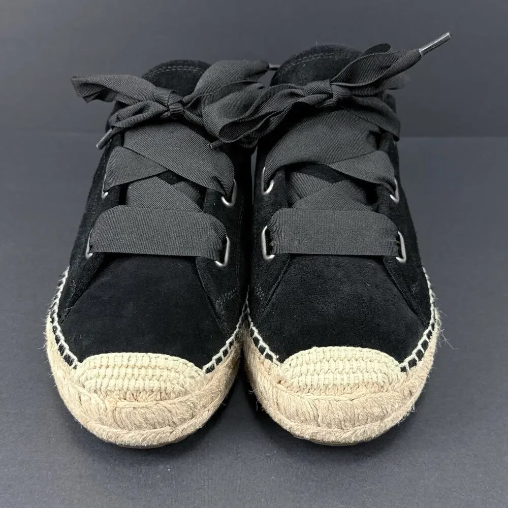 UGG Brianna Women’s 9.5 Black Suede Espadrille Sneakers Casual Comfort Shoe
